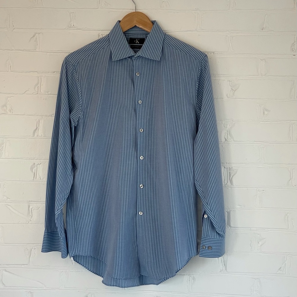 Men's Calvin Klein Dress Shirt Lg Sleeve Non-Iron